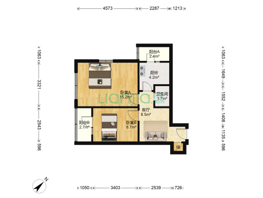 田庄大街28号 2室1厅1卫 59平方