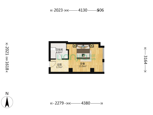 盛华园 1室0厅1卫 36平方