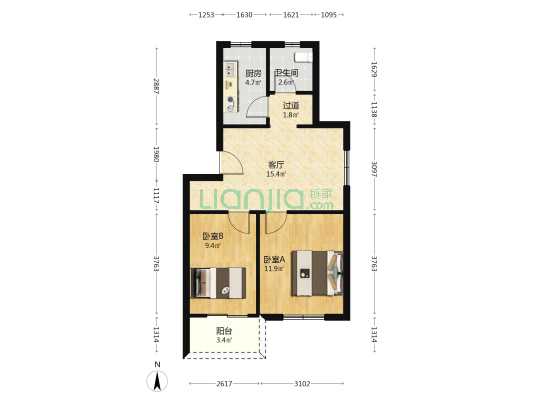 胜利北村 2室1厅1卫 61平方