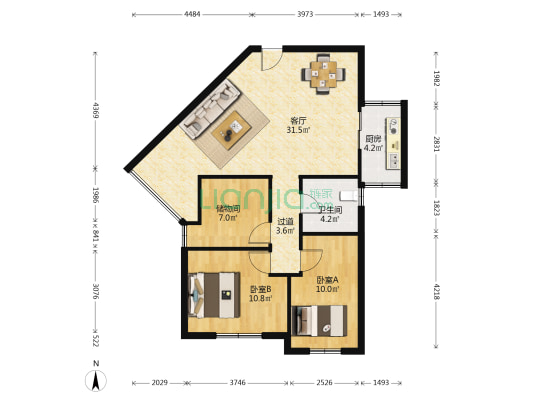 洪湖花园 2室1厅1卫 97平方