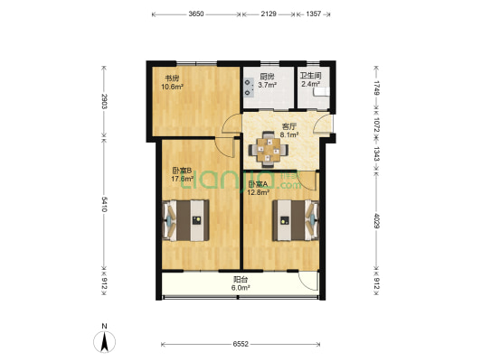 西门北村 3室1厅1卫 78平方