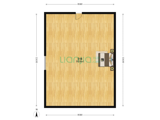 国贸公寓 1室0厅0卫 89平方