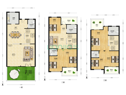 秦皇路118号 6室3厅5卫 380平方