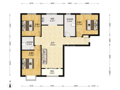 新小区，德信公园旁，南北通透大三居，人车分流。。-涿州翡翠滨江户型图