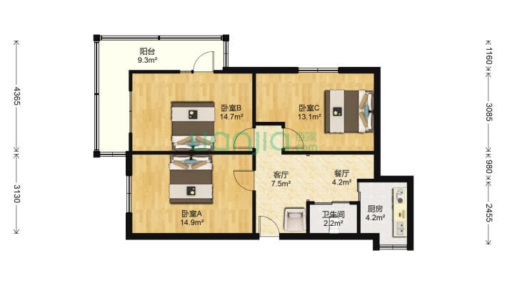 六纬路学区九街老干部楼二手房实景图