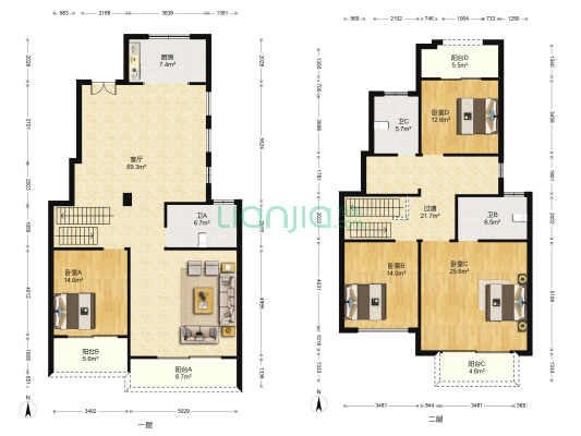 香樟公馆 4室1厅3卫 243平方