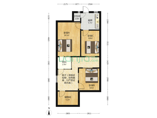 幸福街39号院 3室0厅1卫 40平方