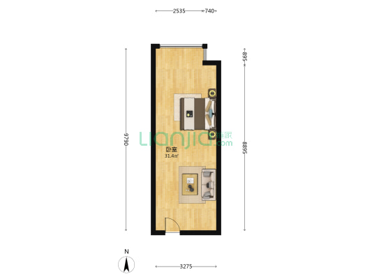 景上和园 1室0厅0卫 49平方