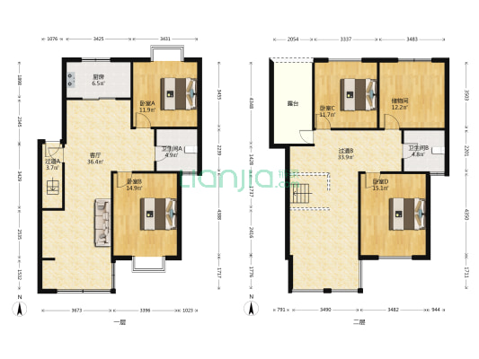 黄浦家园 4室1厅2卫 174平方