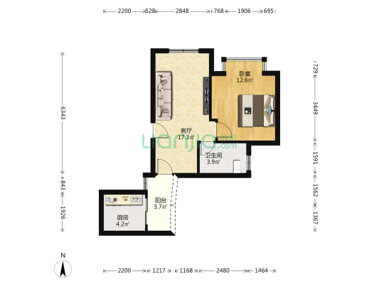 祥和人家 1室1厅1卫 42平方