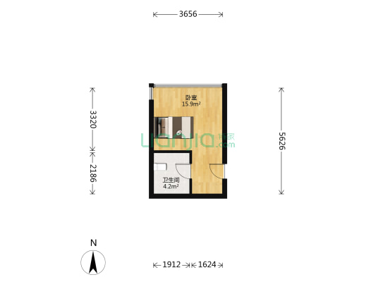 花园公寓 1室0厅1卫 29平方