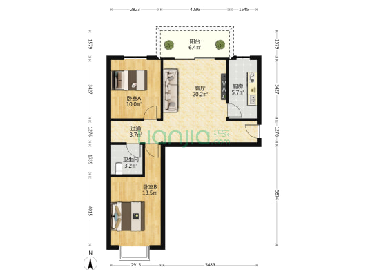 洪山柄北区 2室1厅1卫 71平方