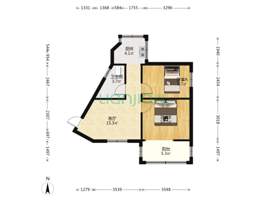 五一路中东小区 2室1厅1卫 56平方