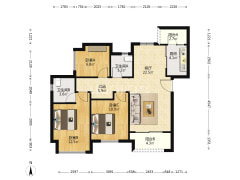 次新小区 小区环境优美 离轻轨近  户型方正 出入方便-重庆中骏云景台户型图