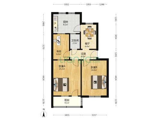 江苏师范大学云龙东院住宅小区 3室1厅1卫 73平方