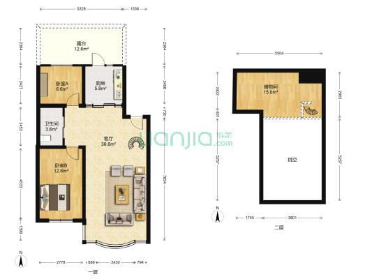 柳湖绿园 2室1厅1卫 86平方