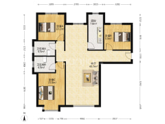 鸿坤三居双卫   全明格局   满二年   随时看房-涿州鸿坤理想湾北区户型图
