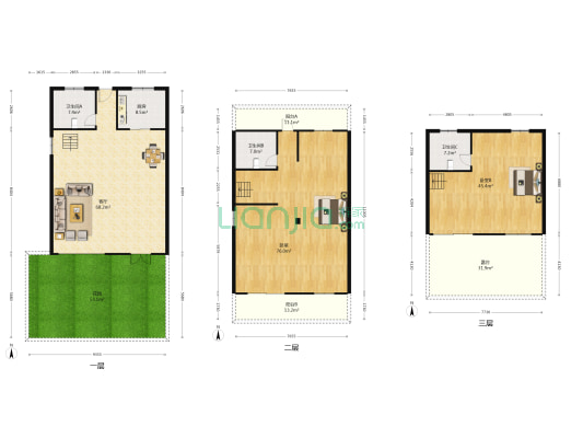 绿洲明月湾 2室1厅3卫 300平方