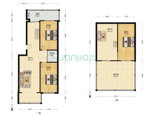 水利家园 3室2厅1卫 98平方