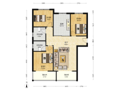 精装修业主自住 有车位和地下室 南北通透大三居-涿州天伦湾一期户型图