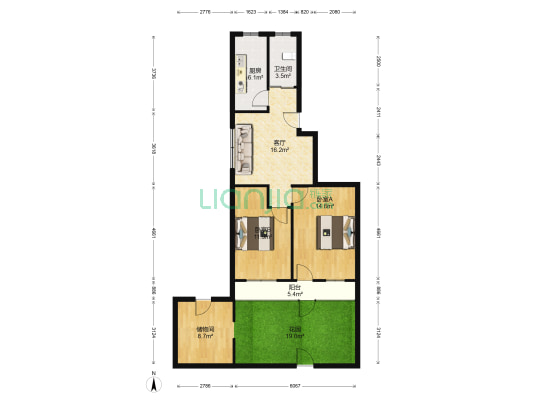 宏葑四村 2室1厅1卫 72平方