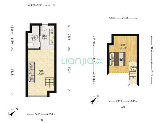 龙湖金地商置璟宸世家 1室1厅1卫 42平方