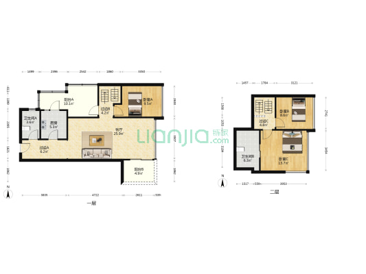 越秀·天悦江湾 3室1厅2卫 103平方