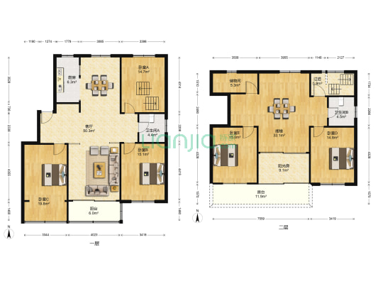 网师花苑 5室1厅2卫 140平方