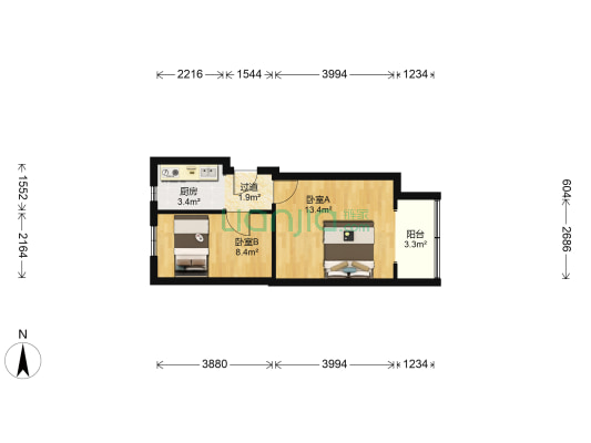 和睦北道 2室0厅0卫 25平方