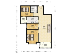 动车站旁 纯阳两居 诚意出售 ,房本以下。-涿州华融现代城户型图