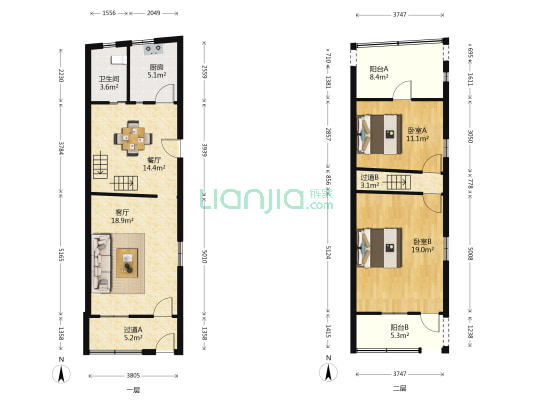 童家后门55号 2室2厅1卫 103平方