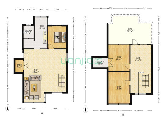 湖心南路94号综合楼 3室1厅2卫 169平方