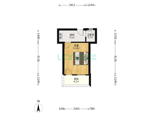 水湖路21号 1室0厅1卫 28平方