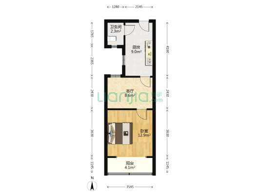 江浦路1275弄 1室1厅1卫 41平方