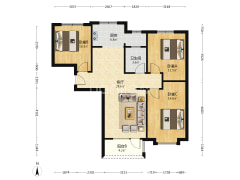 华融现代城 3室2厅 南 北-涿州华融现代城户型图