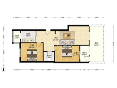 精装修，东西通透，总高6层一梯两户的电梯洋房-涿州蓝天美林湾户型图
