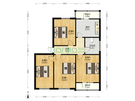 东后小河15号院 4室0厅1卫 99平方