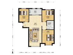 鸿坤理想湾南区 3室1厅 南 北-涿州鸿坤理想湾南区户型图