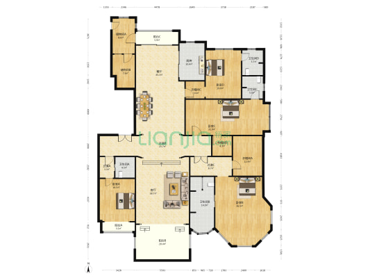 星河湾一期1号园 4室2厅4卫 404平方