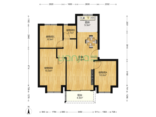 金辉优步花园 1室0厅0卫 88平方