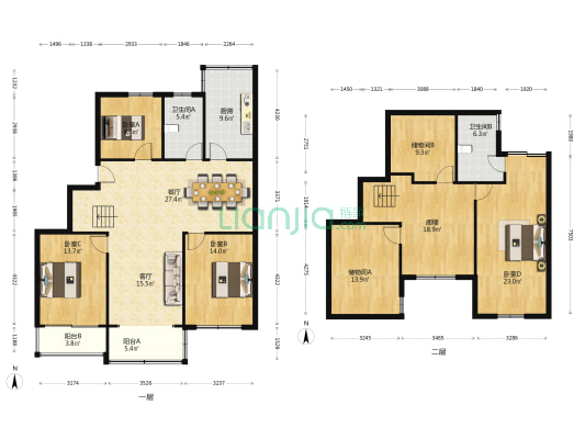 五一新村西区 4室2厅2卫 165平方