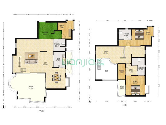 芳草地二期 3室1厅3卫 250平方