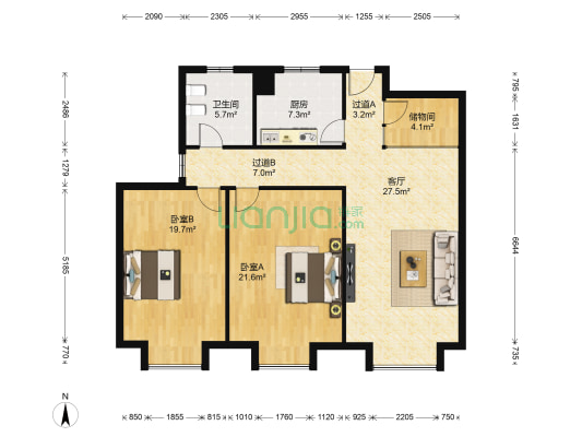 丰乐世纪公寓 2室1厅1卫 128平方