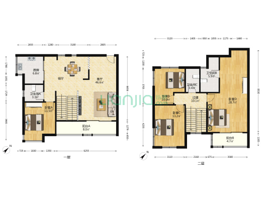 怡泰雅苑 4室1厅3卫 143平方