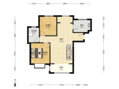 出售 香邑溪谷南北双通透两居 精装修-涿州香邑溪谷户型图