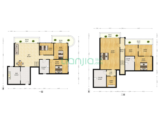 富仕园 7室1厅3卫 276平方