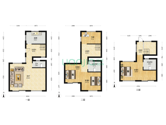 俊海苑 4室1厅3卫 219平方