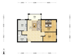 政法街 德信公园 拎包入住两居室 总价低税费低-涿州翡翠城户型图