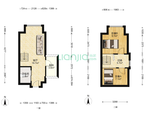 锦绣海湾城11期 2室1厅1卫 58平方