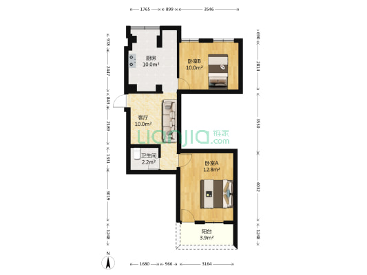 保定新村 2室1厅1卫 67平方